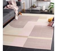 Safavieh Alfombra Geométrica para Sala de Estar, Comedor, Dormitorio - Orwell Collection, Pelo Corto, Rosa y Morado, 160 X 231 cm