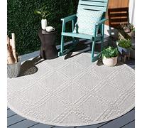 SAFAVIEH Alfombra Geométrica para Salón, Comedor, Dormitorio - Global, Pelo Corto Gris y Gris Claro, 160 X 160 cm