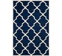 Safavieh Alfombra lana blu scuro/neutrale 122 x 183 cm