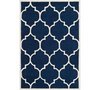Safavieh Alfombra lana blu scuro/neutrale 91 x 152 cm
