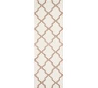 Safavieh Alfombra de celosía para salón, Comedor, Dormitorio, colección Cambridge, Pelo Corto, en Marfil y Beige, 76 x 244 cm