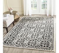 SAFAVIEH Alfombra Marina Textured Area Rug, 76 X 243 Cm Negro 182 x 274 cm