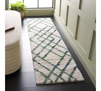 Safavieh Alfombra marroquí lanuda para Sala de Estar, Comedor o Dormitorio, colección Berber Shag de Pelo Corto, Marfil, 30 x 72 Pulgadas