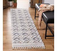 Safavieh Alfombra marroquí para salón, Comedor, Dormitorio, colección Marrakech, Pelo Corto, Gris y Multicolor, 66 x 244 cm