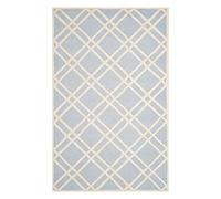 Safavieh Alfombra Moderna para Interiores, colección Cambridge, CAM142, Color Azul Claro/Marfil, 61 x 91 cm para Sala de Estar, Dormitorio o Cualquier Espacio Interior