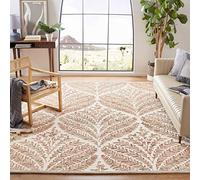 Safavieh Alfombra Moderna para salón, Comedor, Dormitorio, colección Capri, Pelo Corto, Beige y Marfil, 122 x 183 cm