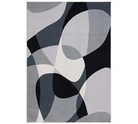 Safavieh Alfombra Moderna para salón, Comedor, Dormitorio, colección Odyssey de Pelo Corto, Gris y Negro, 122 x 183 cm