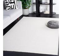 Safavieh Alfombra Moderna para salón, Comedor, Dormitorio, colección Whisper de Pelo Corto, Color Marfil, 122 x 183 cm