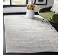 Safavieh Alfombra Modernas Sala de Estar, Comedor, Dormitorio - Adirondack Collection, Pelo Corto, Gris Claro y Gris, 91 X 152 cm