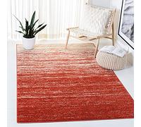 Safavieh Alfombra Modernas Sala de Estar, Comedor, Dormitorio - Adirondack Collection, Pelo Corto, Naranja y Gris, 91 X 152 cm