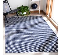 Safavieh Alfombra Modernas Sala de Estar, Comedor, Dormitorio - Boston Collection, Pelo Corto, Azul Marino, 152 X 244 cm