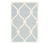 Safavieh Alfombra Modernas Sala de Estar, Comedor, Dormitorio - Cambridge Collection, Pelo Corto, Azul y Marfil, 122 X 183 cm