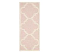 Safavieh Alfombra Modernas Sala de Estar, Comedor, Dormitorio - Cambridge Collection, Pelo Corto, Rosa Claro y Marfil, 61 X 91 cm