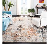 Safavieh Alfombra Modernas Sala de Estar, Comedor, Dormitorio - Madison Collection, Pelo Corto, Gris y Beige, 122 x 122 cm