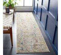 Safavieh Alfombra Modernas Sala de Estar, Comedor, Dormitorio - Madison Collection, Pelo Corto, Gris y Oro, 66 X 244 cm