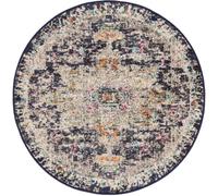 Safavieh Alfombra Moderna y Elegante para salón, Comedor, Dormitorio, colección Madison de Pelo Corto, Color Negro y Dorado, 122 x 122 cm