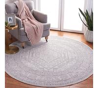 Safavieh Alfombra Odessa, Polipropileno, Ivory/Silver, 4' in Diameter