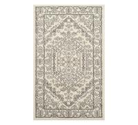 Safavieh Alfombra Odessa, Polipropileno, Ivory/Silver, 4' Square