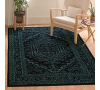 Safavieh Alfombra Odessa, Polipropileno, Negro, 4' x 6'