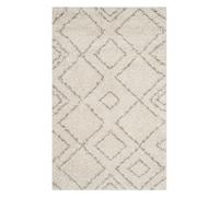 Safavieh Alfombra Peluda para salón, Comedor, Dormitorio, colección Arizona, Pelo Corto, Marfil y Beige, 91 x 152 cm