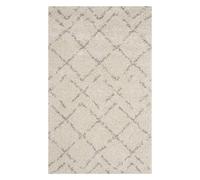 Safavieh Alfombra Peluda para salón, Comedor, Dormitorio, colección Arizona, Pelo Corto, Marfil y Beige, 91 x 152 cm