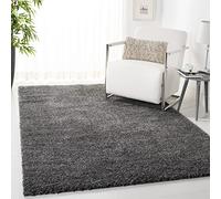Safavieh Alfombra Peluda para salón, Comedor, Dormitorio, colección August Shag Collection, Pelo Corto, Gris, 122 x 122 cm