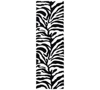 Safavieh Alfombra Peluda para salón, Comedor, Dormitorio, colección Florida, Pelo Alto, Marfil y Negro, 122 x 183 cm