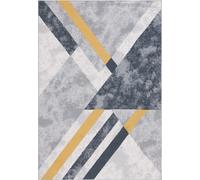 Safavieh Alfombra poliéster grigio/oro nero 122 x 183 cm