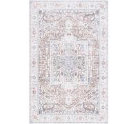 Safavieh Alfombra Tradicional - Lavable a máquina y Antideslizante, Ideal para Zonas de Alto pasaje - Arizona Collection, Alfombra de Pelo Corto, Rojo y Marino, 240 x 300 cm