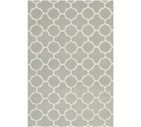 Safavieh Alfombra Rectangular contemporánea, Acolchada a Mano, colección Chatham, Gris y Blanco Marfil, 122 x 183 cm, 100% Lana Polar