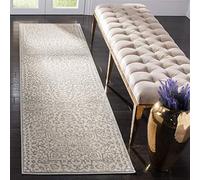 Safavieh Alfombra Rectangular contemporánea para Interiores, colección Abstracta, ABT141, Color Gris y Negro, 122 x 183 cm, para salón, Dormitorio o Cualquier Espacio Interior