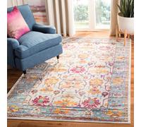 Safavieh Alfombra Rectangular contemporánea para Interiores, colección Abstracta, ABT141, Color Gris y Negro, 122 x 183 cm, para salón, Dormitorio o Cualquier Espacio Interior