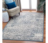 Safavieh Alfombra Rectangular contemporánea para Interiores, colección Abstracta, ABT141, Color Gris y Negro, 122 x 183 cm, para salón, Dormitorio o Cualquier Espacio Interior