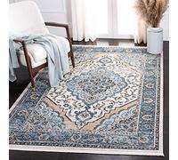 SAFAVIEH Alfombra Rectangular contemporánea, Trenzada, colección Shivan, Azul/Gris, 160 x 229 cm, Polipropene.