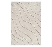 Safavieh Alfombra Rectangular para Interior de Estilo hiruto, colección Floride Shag, SG472, en Crema y Beige, 99 x 160 cm, para salón, Dormitorio o Cualquier Otro Espacio Interior
