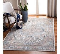 Safavieh Alfombra Rectangular Tejida clásica para Interiores, colección Oregon, ORE813, en Gris/Azul, 122 x 183 cm para Sala de Estar, Dormitorio o Cualquier Espacio Interior