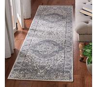Safavieh Alfombra Rectangular Tejida clásica para Interiores, colección Oregon, ORE867, Color Marfil/Gris, 91 x 152 cm, para salón, Dormitorio o Cualquier Espacio Interior