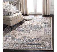 Safavieh Alfombra Rectangular Tejida clásica para Interiores, colección Oregon, ORE868, en Marfil/Azul, 155 x 229 cm para Sala de Estar, Dormitorio o Cualquier Espacio Interior