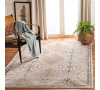 Safavieh Alfombra Rectangular Tejida clásica para Interiores, colección Oregon, ORE885, en Gris/Gris, 155 x 229 cm para Sala de Estar, Dormitorio o Cualquier Espacio Interior