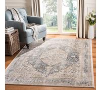 Safavieh Alfombra Rectangular Tejida clásica para Interiores, colección Oregon, ORE896, en Beige/Gris, 155 x 229 cm para Sala de Estar, Dormitorio o Cualquier Espacio Interior