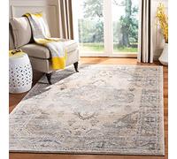 Safavieh Alfombra Rectangular Tejida clásica para Interiores, colección Oregon, ORE898, en Beige/Gris, 155 x 229 cm para Sala de Estar, Dormitorio o Cualquier Espacio Interior
