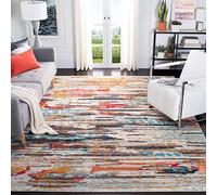 Safavieh Alfombra Rectangular Tejida Moderna y Elegante para Interiores, colección Madison, MAD419, Color Marfil/Multicolor, 91 x 152 cm para salón, Dormitorio o Cualquier Espacio Interior