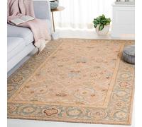 Safavieh Alfombra Rectangular Tradicional Persa para Interiores (AN549), Color marrón y Azul, 152 x 244 cm, para Sala de Estar, Dormitorio o Cualquier Espacio Interior