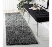 SAFAVIEH Alfombra Shag Sala de Estar, Comedor, Dormitorio - August Shag Collection, Pelo Corto, Gris, 76 X 183 cm