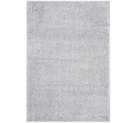 Safavieh Alfombra Shag Sala de Estar, Comedor, Dormitorio - August Shag Collection, Pelo Corto, Plata, 61 X 91 cm
