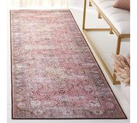 Safavieh Alfombra Tradicional Lavable a máquina y Antideslizante - Ideal para Zonas de Mucho tráfico - Colección Tucson - Pelo Corto Beige y Gris, 120 x 120 cm