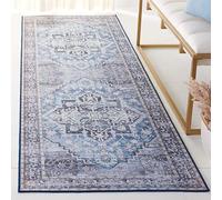 Safavieh Alfombra Tradicional Lavable a máquina y Antideslizante - Ideal para Zonas de Mucho tráfico - Colección Tucson - Pelo Corto Beige y Gris, 120 x 120 cm