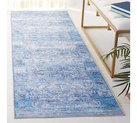 Safavieh Alfombra Tradicional óptima para Zonas de Alto tránsito, Lavable a máquina y Antideslizante, colección Tucson, Pelo Corto, en Beige y Gris, 120 x 120 cm