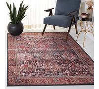 Safavieh Alfombra Tradicional óptima para Zonas de Alto tránsito, Lavable a máquina y Antideslizante, colección Tucson, Pelo Corto, en Beige y Gris, 120 x 180 cm