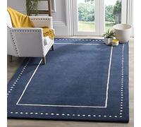 SAFAVIEH - Alfombra Tradicional para Sala de Estar, Comedor, Dormitorio, Bella Collection, Alfombra de Pelo Corto, Azul Claro y Marfil, 122 x 183 cm